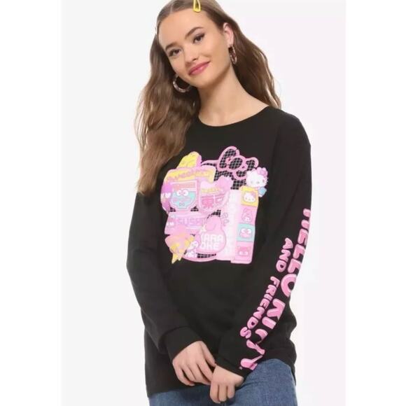 NWT HELLO KITTY AND FRIENDS | Sweet Treats Long Sleeve T-Shirt Sanrio Anime Med - Picture 1 of 5
